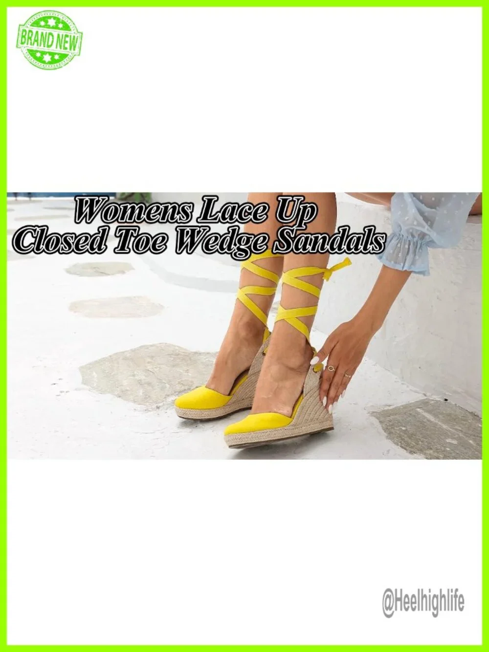 Espadrille Wedge Sandals Suede Faux Leather Lace Up Ankle Strappy Closed Toe